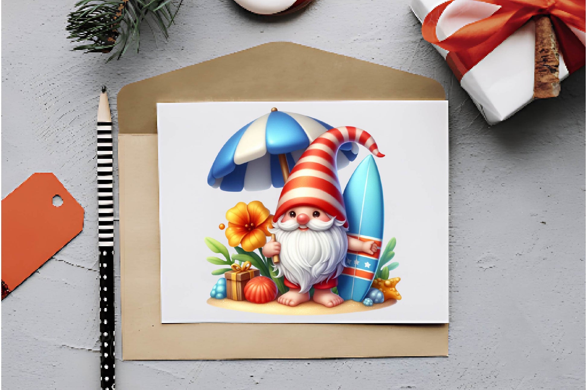 Gnomes In Hawaii Clipart Bundle - CraftNest - Digital Crafting and Art