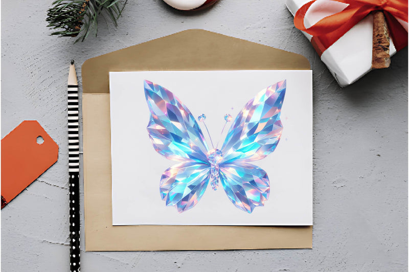 Crystal Butterflies Clipart Bundle - CraftNest - Digital Crafting and Art