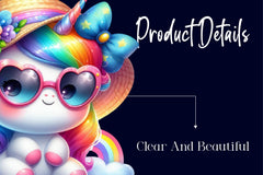 Cute Rainbow Unicorn Clipart Bundle - CraftNest - Digital Crafting and Art