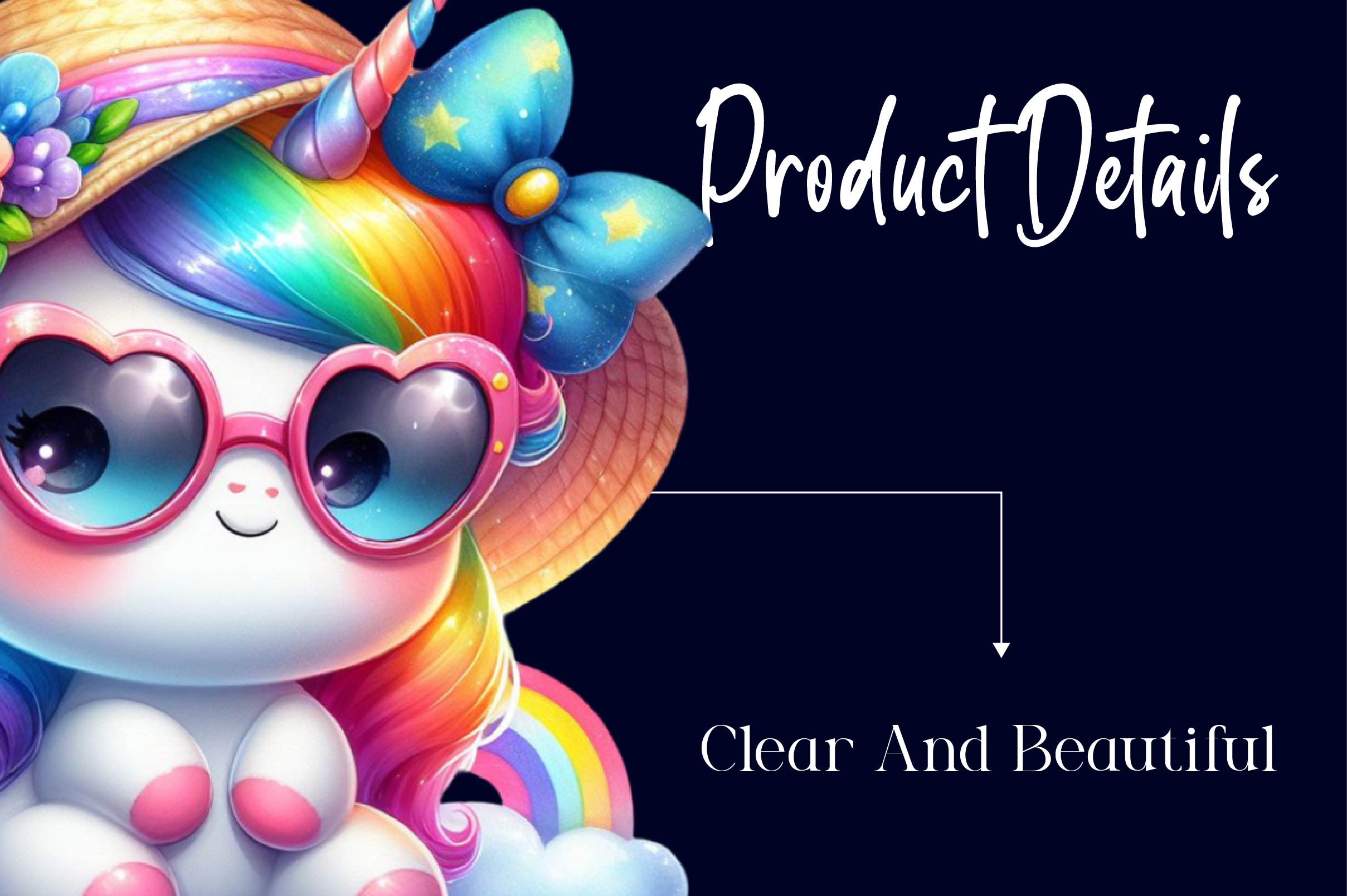 Cute Rainbow Unicorn Clipart Bundle - CraftNest - Digital Crafting and Art
