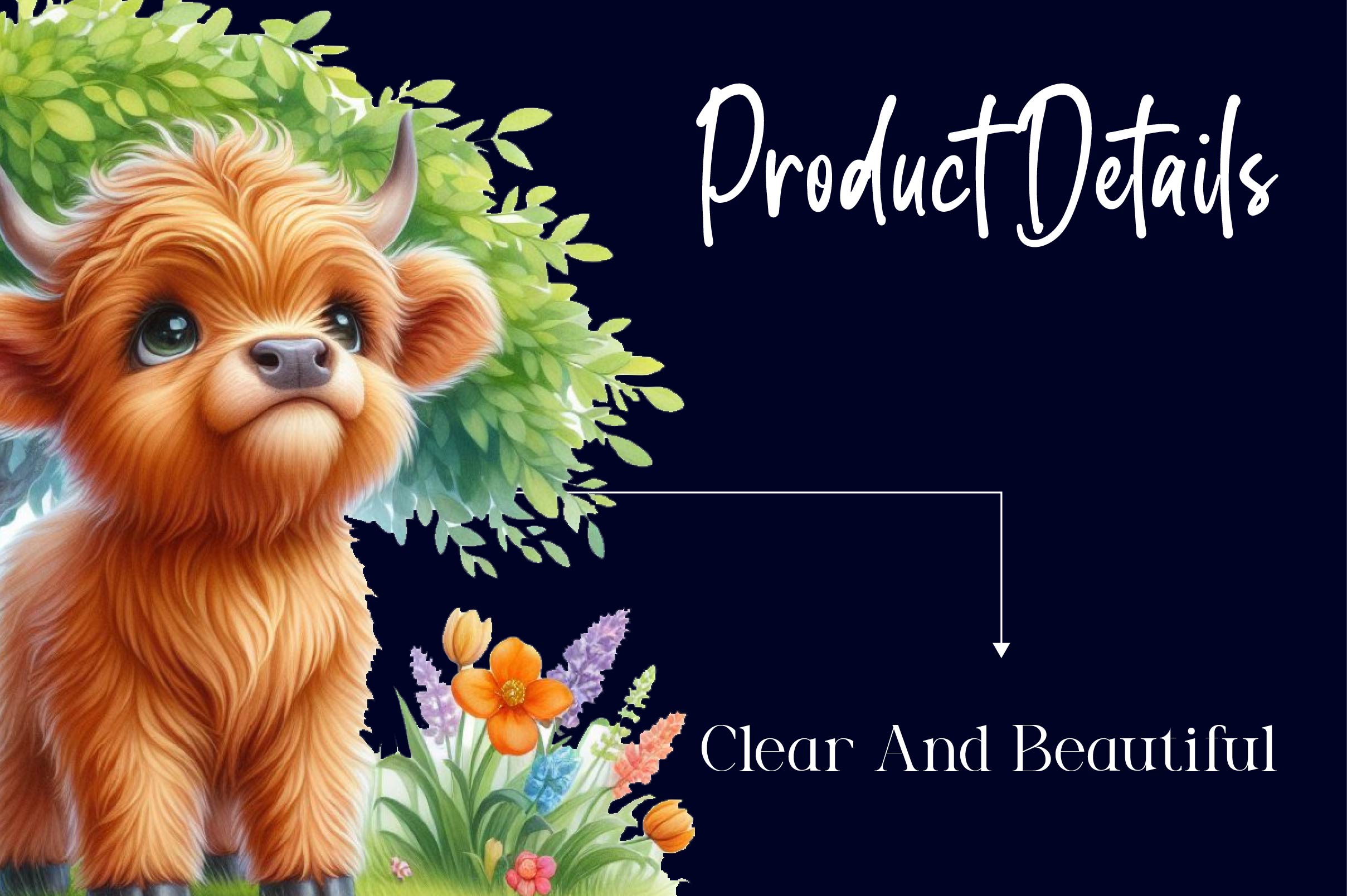 Spring Highland Cow Clipart Bundle 1 - CraftNest - Digital Crafting and Art