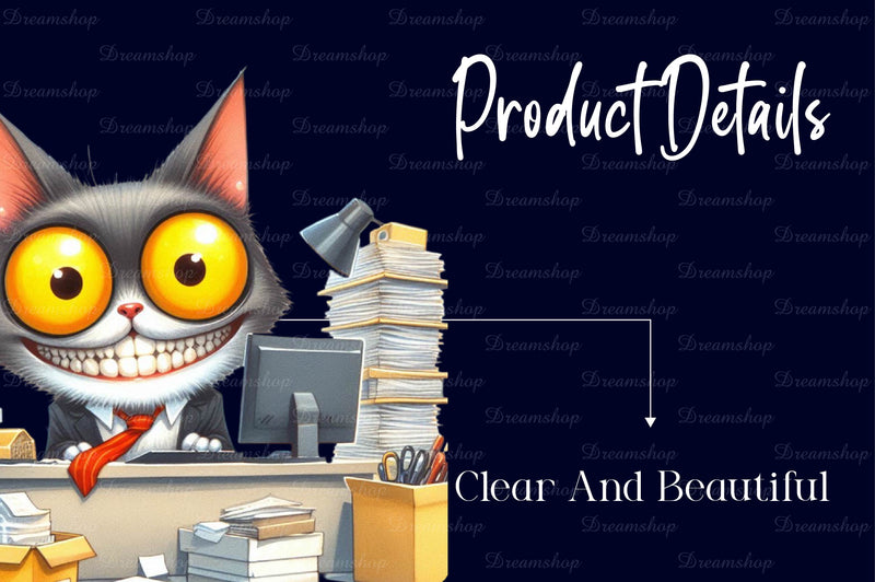 Funny Office Cat Clipart Bundle - CraftNest - Digital Crafting and Art