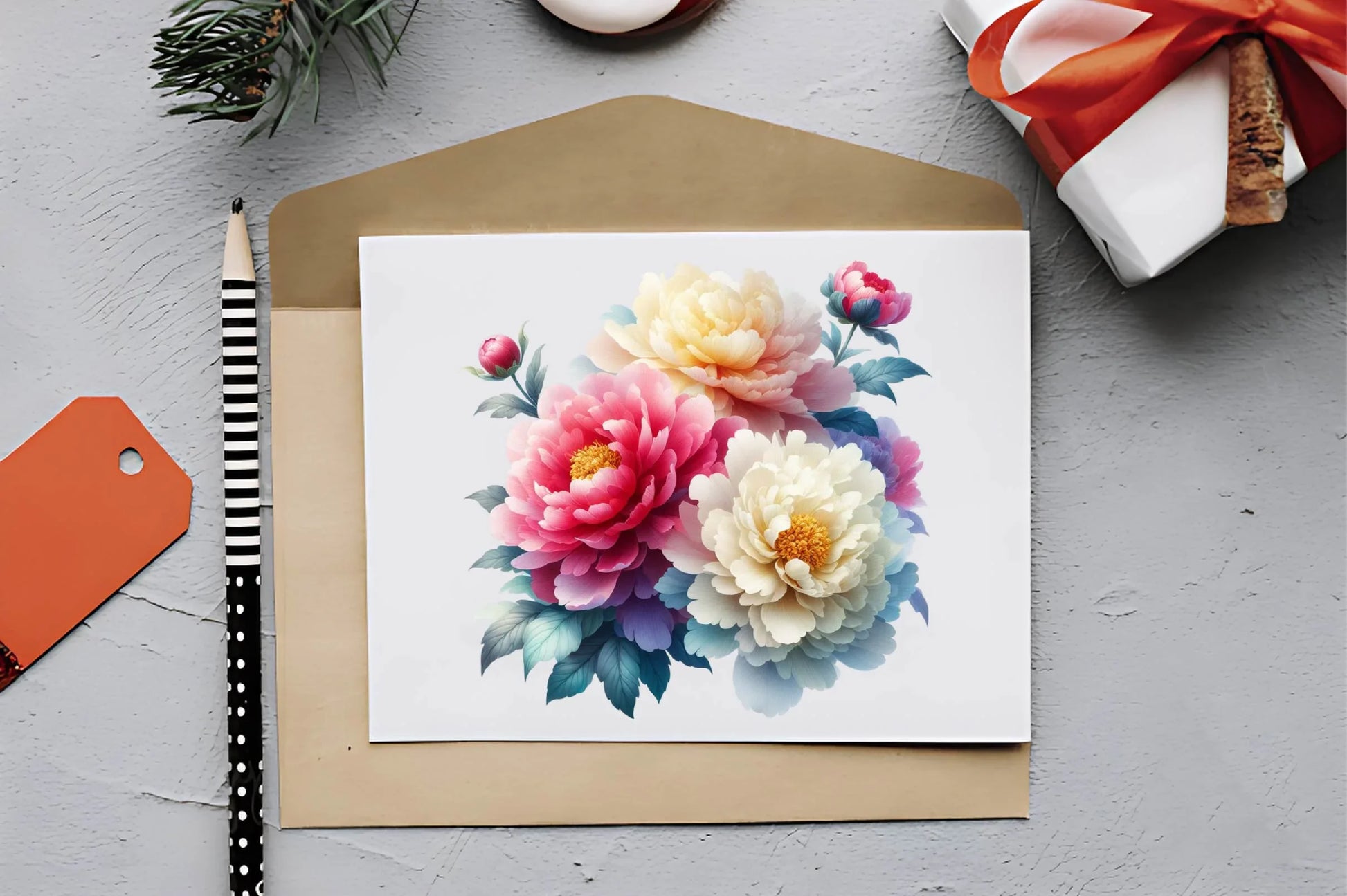 Peony Flower Clipart Bundle - CraftNest - Digital Crafting and Art