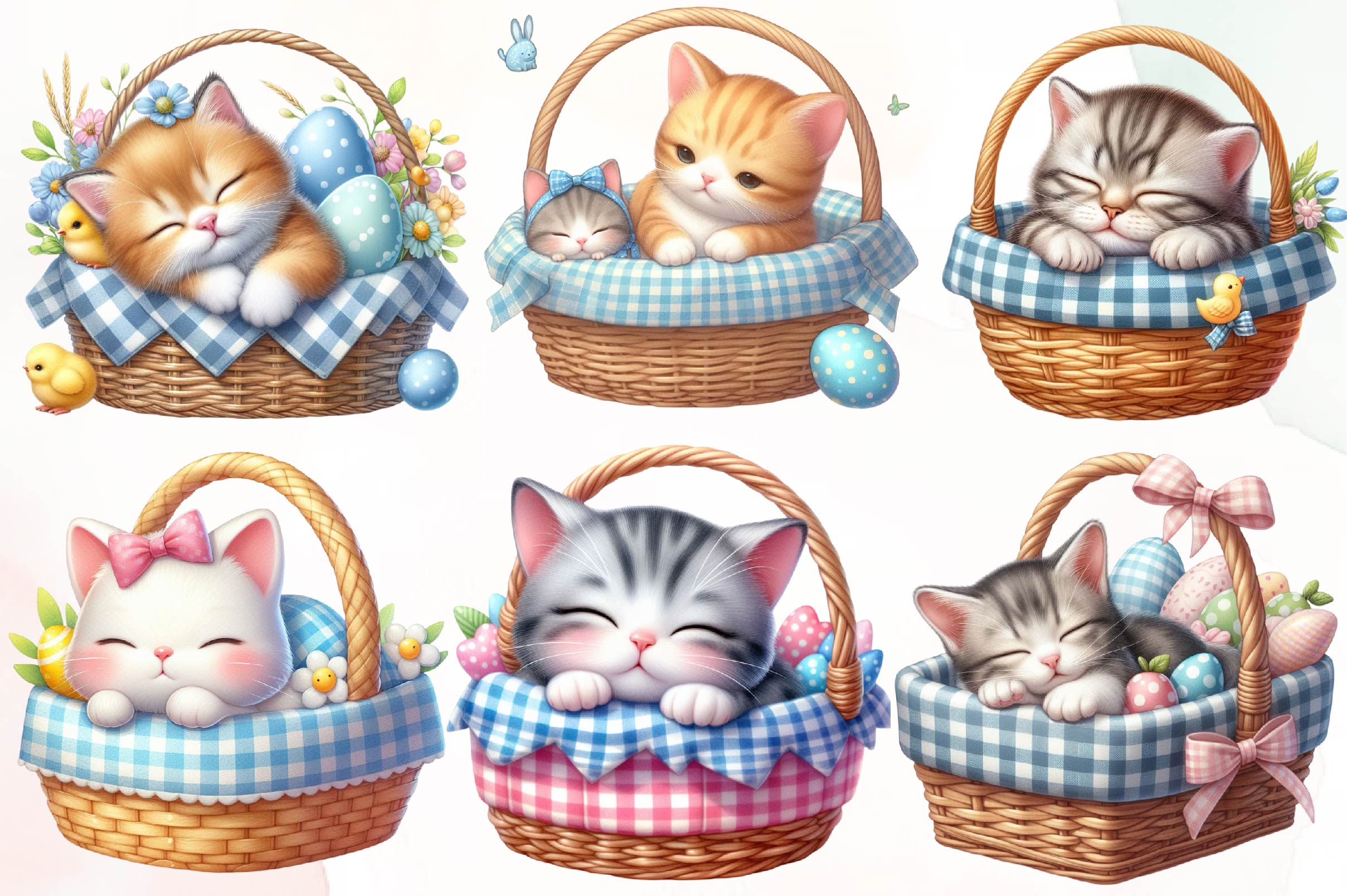 Easter Kitty Clipart Bundle - CraftNest - Digital Crafting and Art