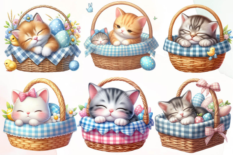Easter Kitty Clipart Bundle - CraftNest - Digital Crafting and Art