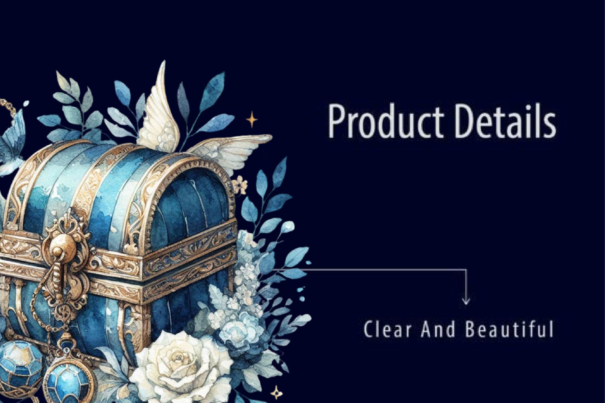 Blue And Ivory Treasures Clipart Bundle - CraftNest - Digital Crafting and Art