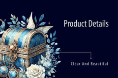 Blue And Ivory Treasures Clipart Bundle - CraftNest - Digital Crafting and Art