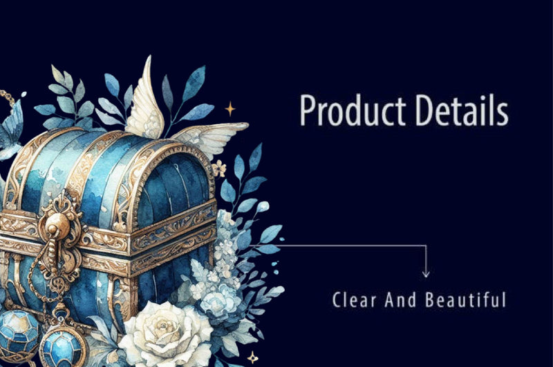 Blue And Ivory Treasures Clipart Bundle - CraftNest - Digital Crafting and Art