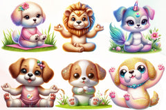 Cute Yoga Dog Clipart Bundle - CraftNest - Digital Crafting and Art
