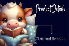 Cute Baby Cow Clipart Bundle - CraftNest - Digital Crafting and Art
