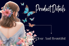 Woman Back Butterflies & Flowers Clipart Bundle - CraftNest - Digital Crafting and Art