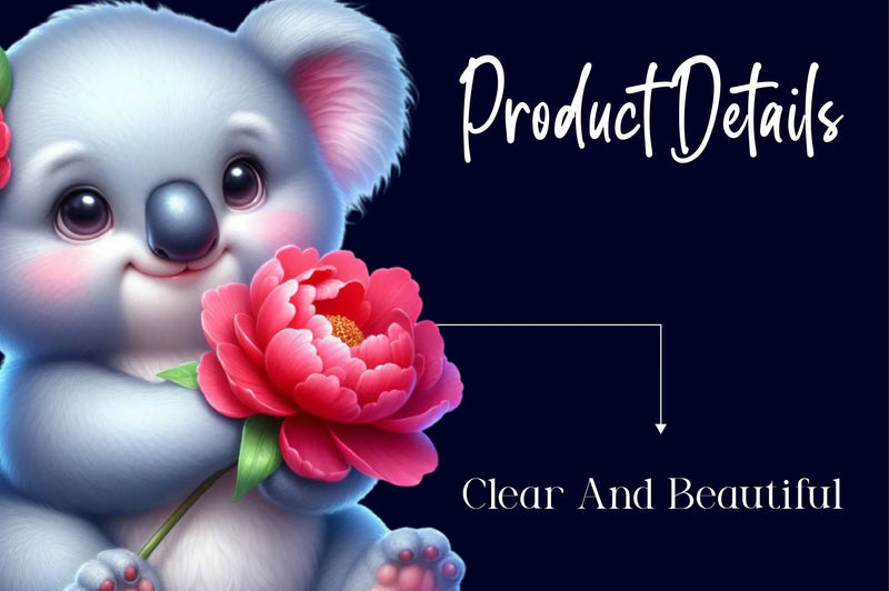 Floral Koala Clipart Bundle - CraftNest - Digital Crafting and Art