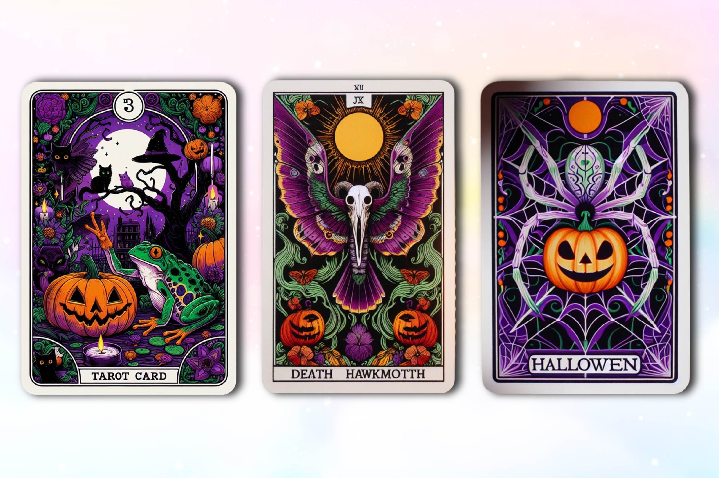 Halloween Animals Tarot Card Clipart Bundle - CraftNest - Digital Crafting and Art