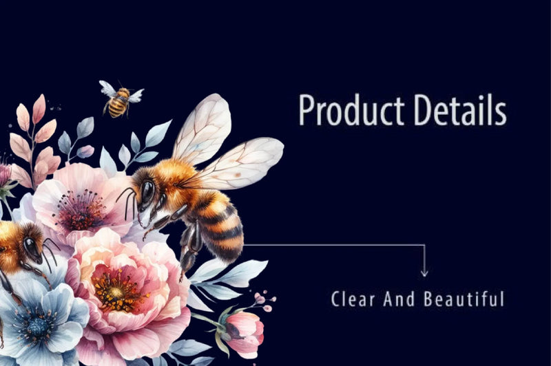 Floral Honey Bee Clipart Bundle - CraftNest - Digital Crafting and Art