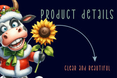 Cow Sunflowers Clipart Bundle - CraftNest - Digital Crafting and Art