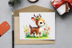 Cute Spring Deer Clipart Bundle - CraftNest - Digital Crafting and Art