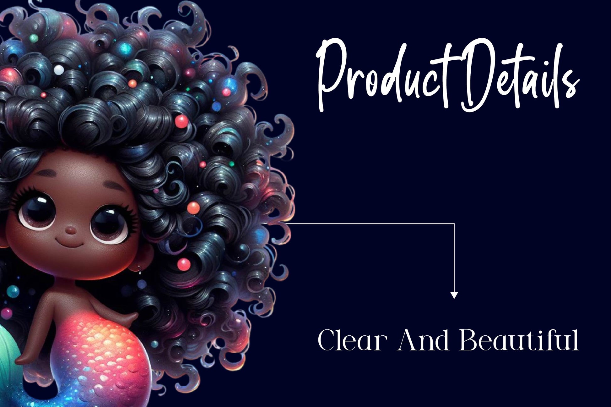 Cute Black Mermaid Clipart Bundle - CraftNest - Digital Crafting and Art