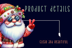 Hippie Santa Claus Clipart Bundle - CraftNest - Digital Crafting and Art