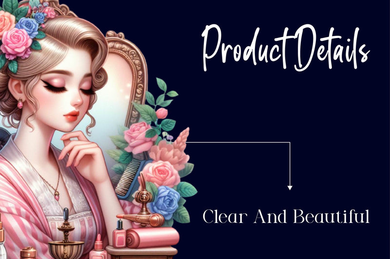 Beauty Parlour In Pin Up Girl Clipart Bundle - CraftNest - Digital Crafting and Art