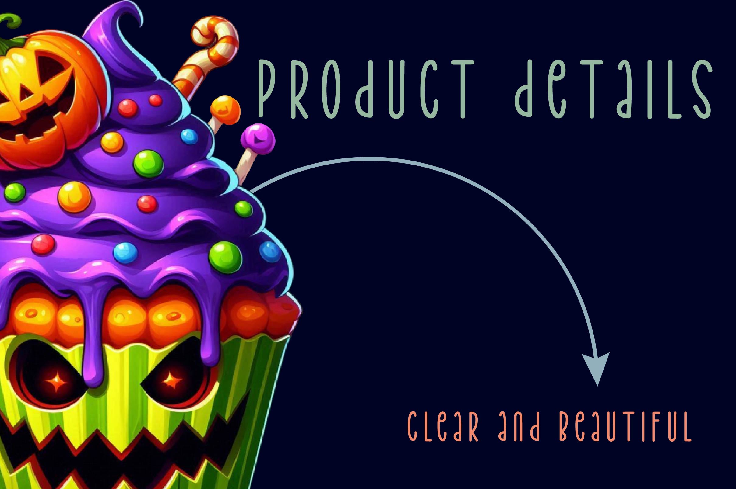 Scary Halloween Cupcake Clipart Bundle 1 - CraftNest - Digital Crafting and Art