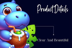 Funny Hippo In Pool Party Clipart Bundle - CraftNest - Digital Crafting and Art
