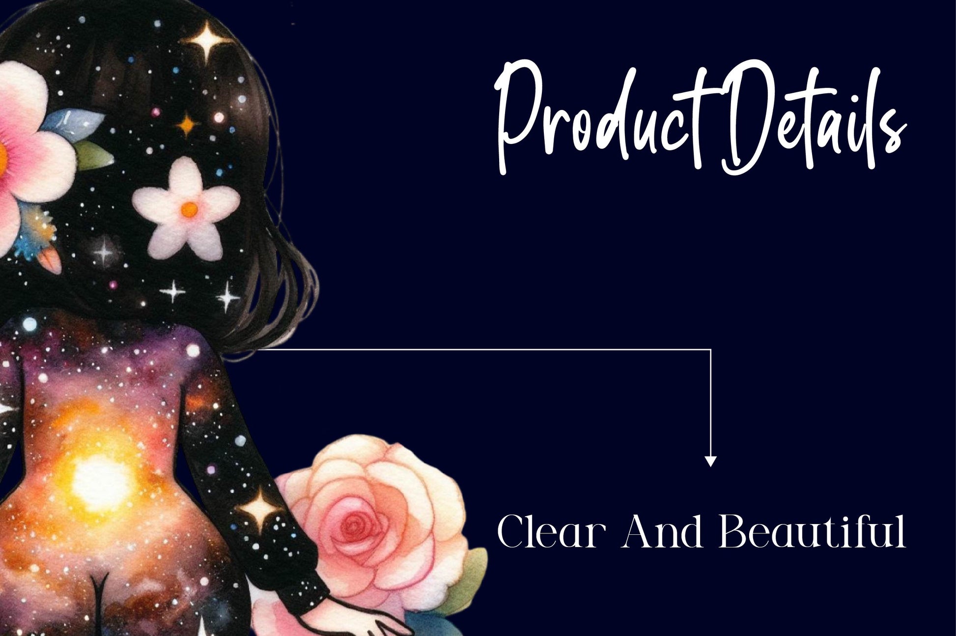 Woman Flowers And Galaxy Clipart Bundle - CraftNest - Digital Crafting and Art