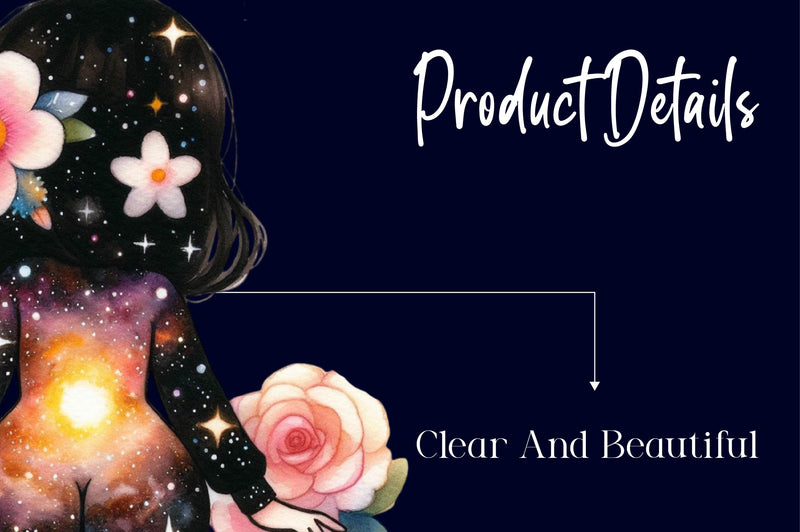 Woman Flowers And Galaxy Clipart Bundle - CraftNest - Digital Crafting and Art