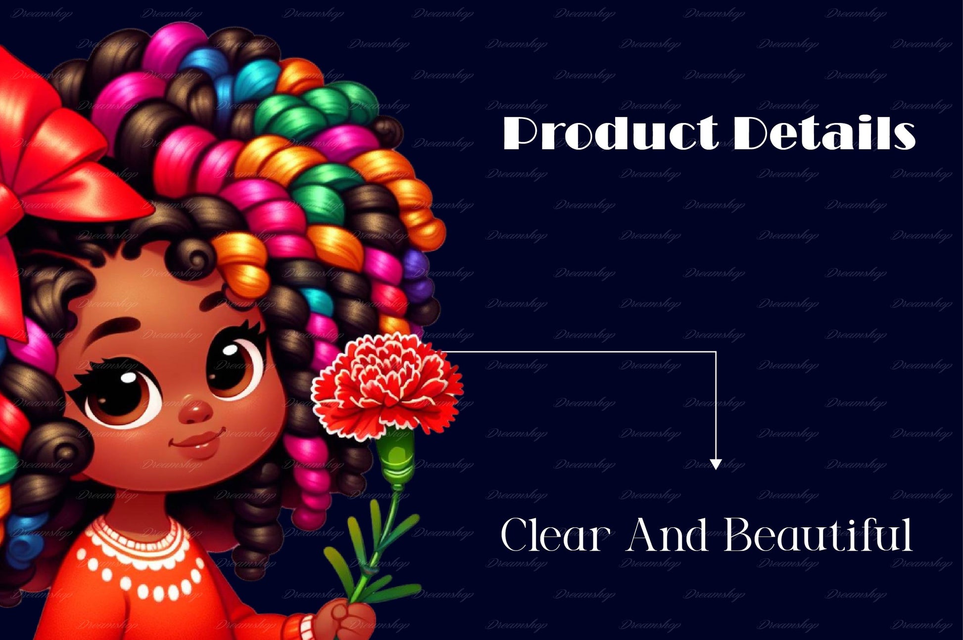 Cute African American Girl Clipart Bundle - CraftNest - Digital Crafting and Art