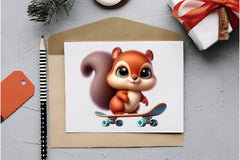 Baby Animals Skateboard Clipart Bundle - CraftNest - Digital Crafting and Art
