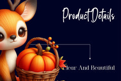 Autumn Cute Deer Clipart Bundle - CraftNest - Digital Crafting and Art