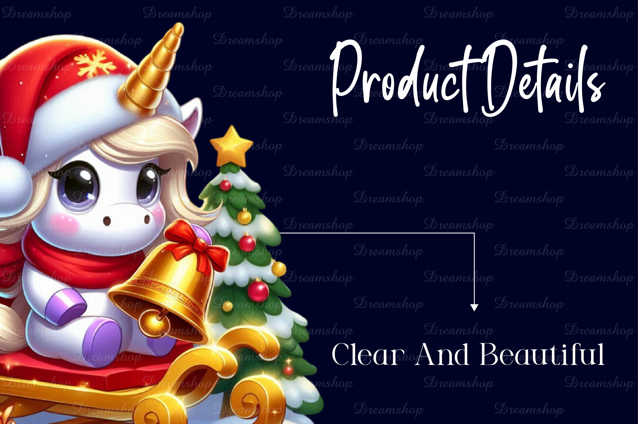 Christmas Cute Unicorn Clipart Bundle - CraftNest - Digital Crafting and Art