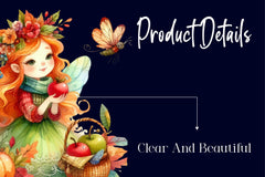 Cute Autumn Fairy Clipart Bundle - CraftNest - Digital Crafting and Art