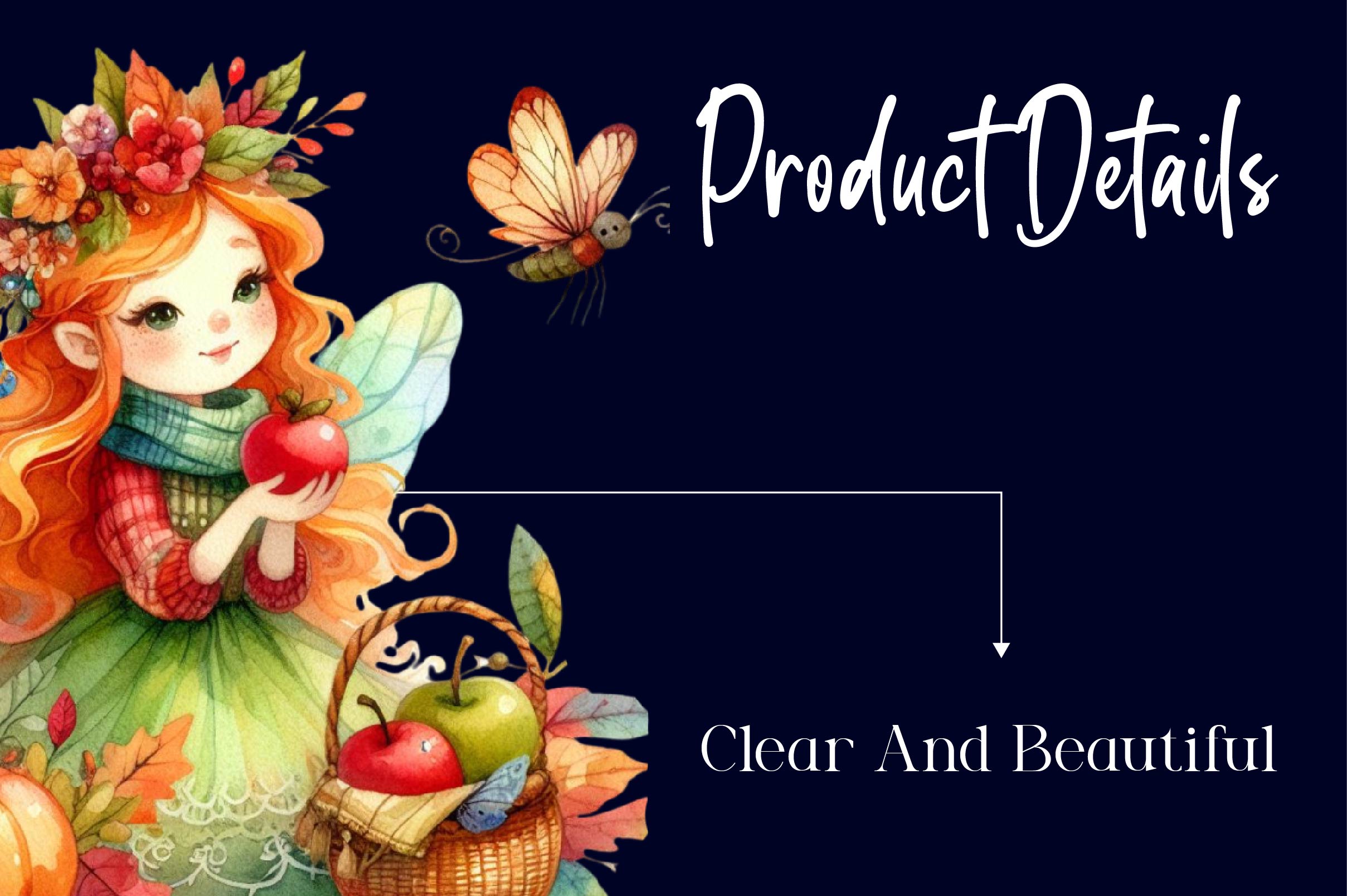 Cute Autumn Fairy Clipart Bundle - CraftNest - Digital Crafting and Art