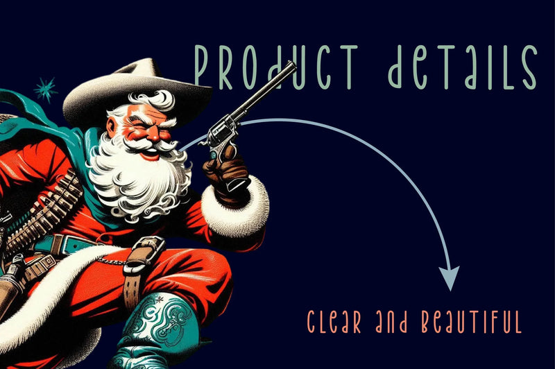 Vintage Christmas Cowboy Santa Clipart Bundle - CraftNest - Digital Crafting and Art