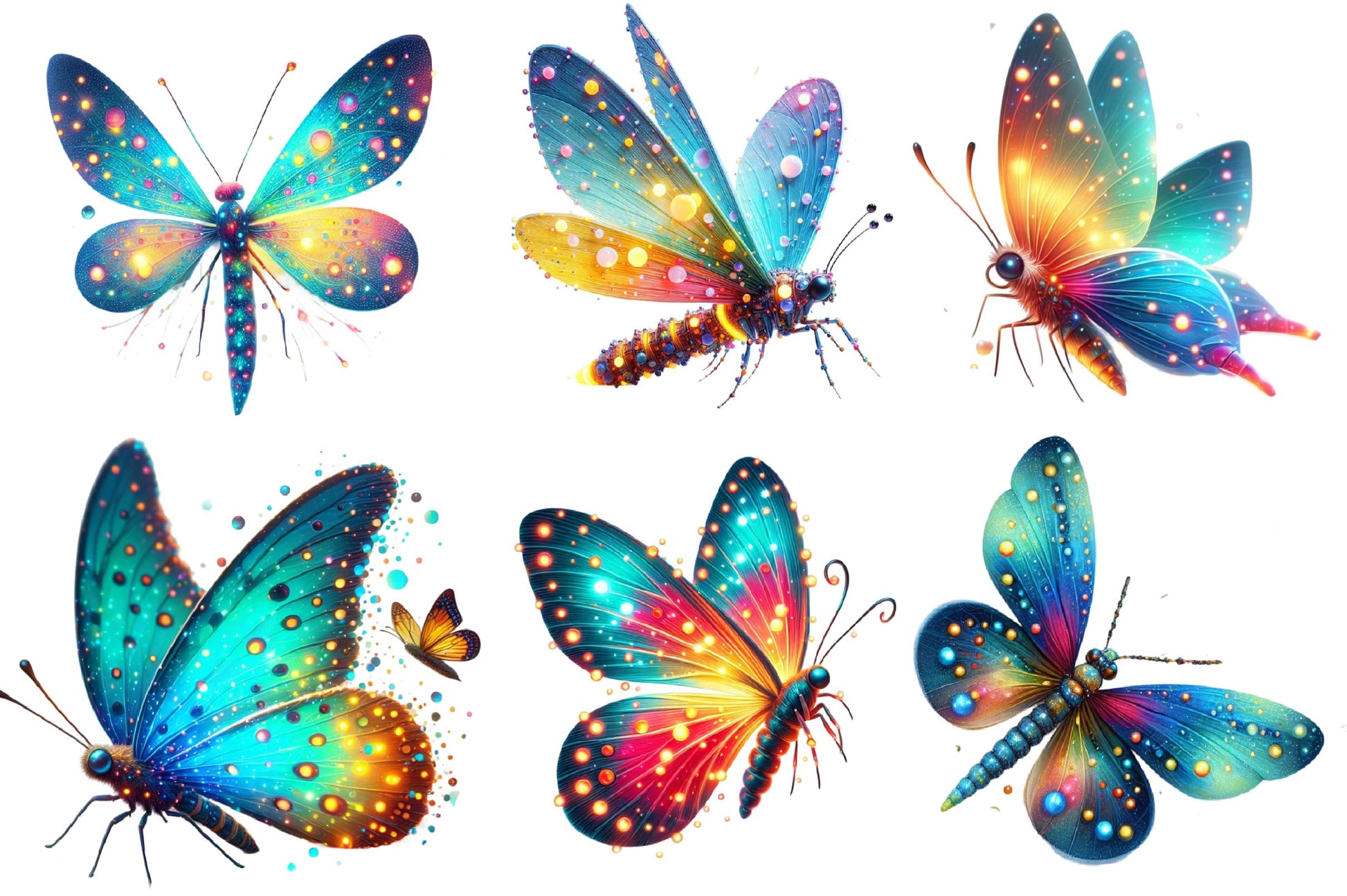 Fireflies Butterfly Clipart Bundle - CraftNest - Digital Crafting and Art