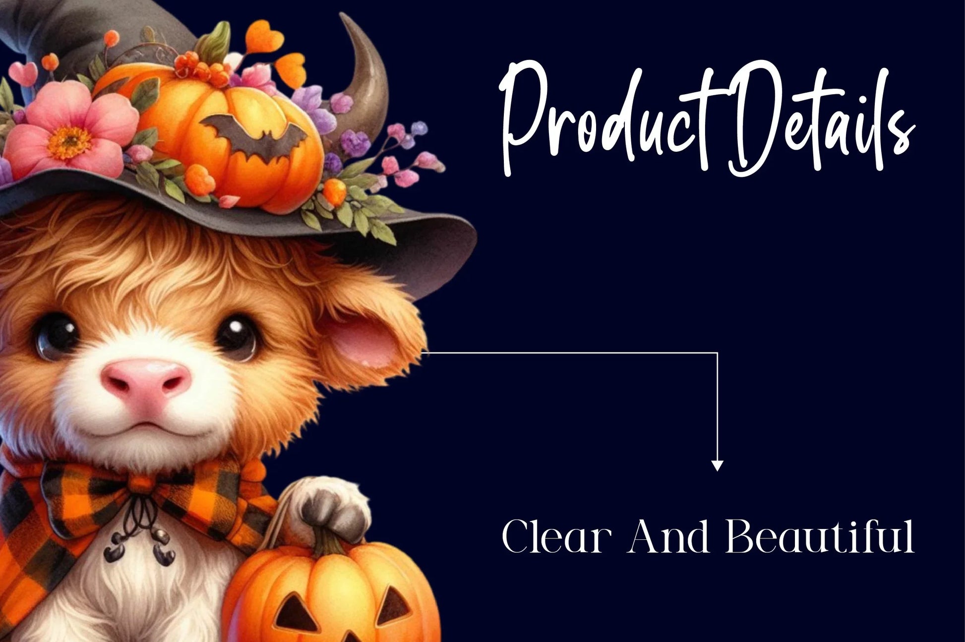 Cute Highland Cow Halloween Clipart Bundle - CraftNest - Digital Crafting and Art