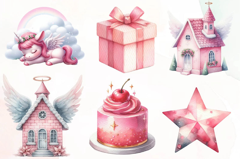 Cute Unicorn Clipart Bundle 7 - CraftNest - Digital Crafting and Art