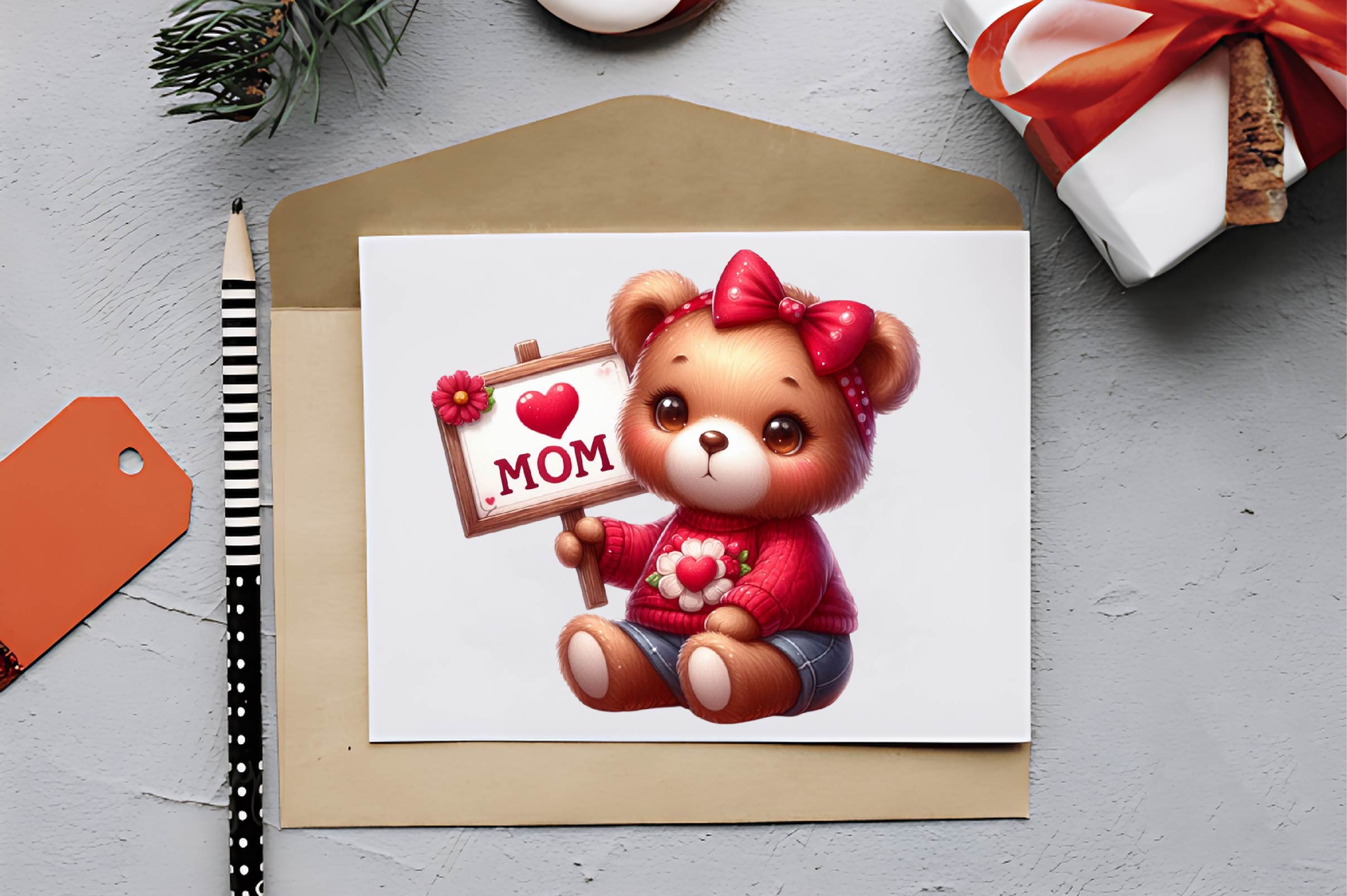 Mothers Day Bear Love Mum Clipart Bundle - CraftNest - Digital Crafting and Art