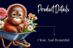 Cute Orangutan Clipart Bundle - CraftNest - Digital Crafting and Art
