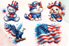 Fourth Of July Clipart Bundle - CraftNest - Digital Crafting and Art