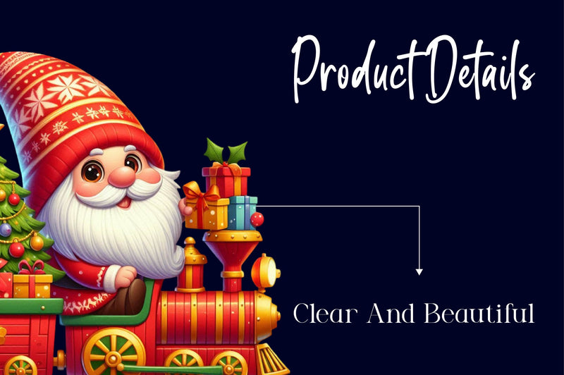 Christmas Train With Gnomes Clipart Bundle - CraftNest - Digital Crafting and Art