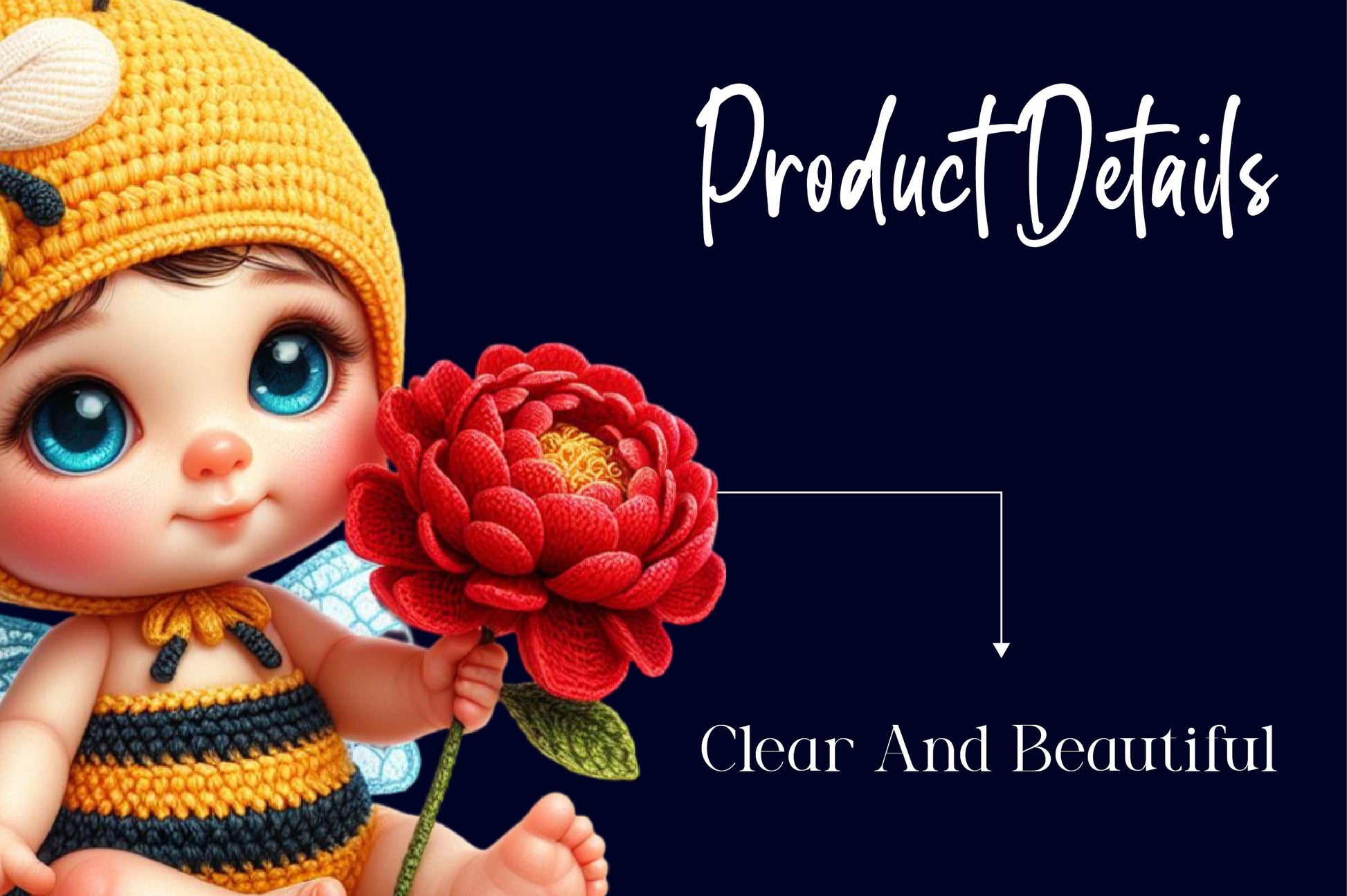 Crochet Cute Bee Clipart Bundle - CraftNest - Digital Crafting and Art
