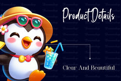 Funny Penguin In Pool Party Clipart Bundle - CraftNest - Digital Crafting and Art