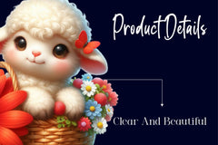 Cute Baby Lamb Clipart Bundle - CraftNest - Digital Crafting and Art