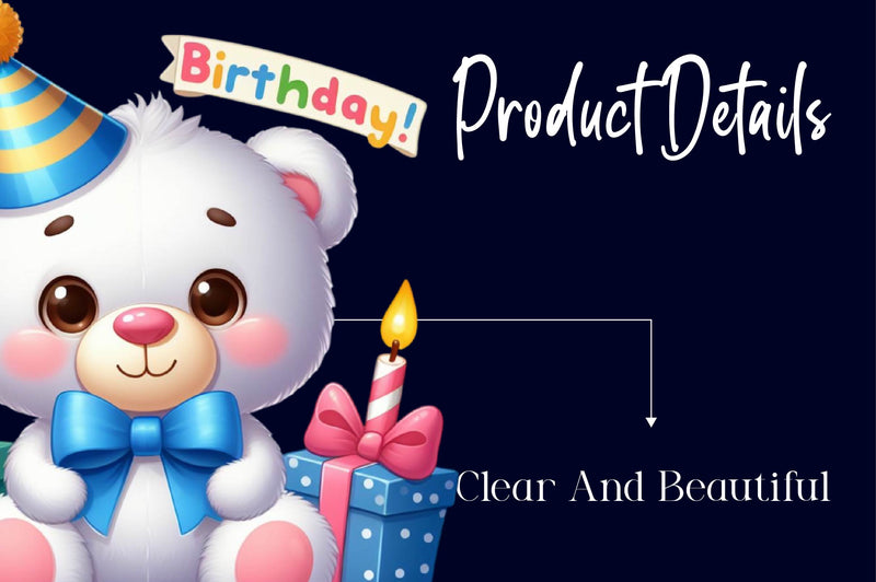 Birthday Teddy Baby Bears Clipart Bundle - CraftNest - Digital Crafting and Art