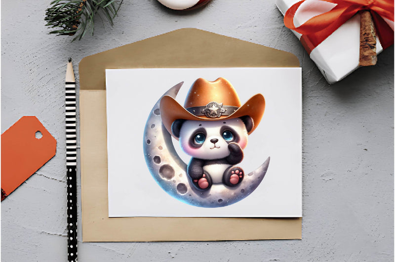 Cowboy Panda Clipart Bundle - CraftNest - Digital Crafting and Art