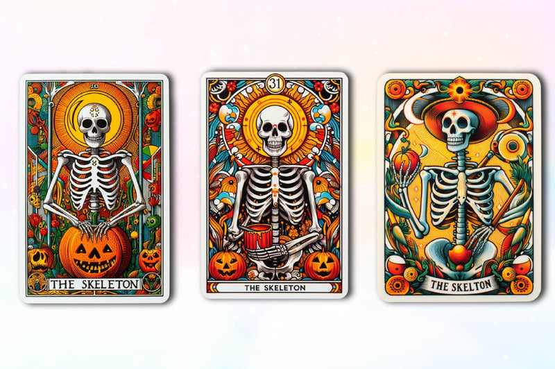 Funny Skeleton Tarot Card Clipart Bundle - CraftNest - Digital Crafting and Art