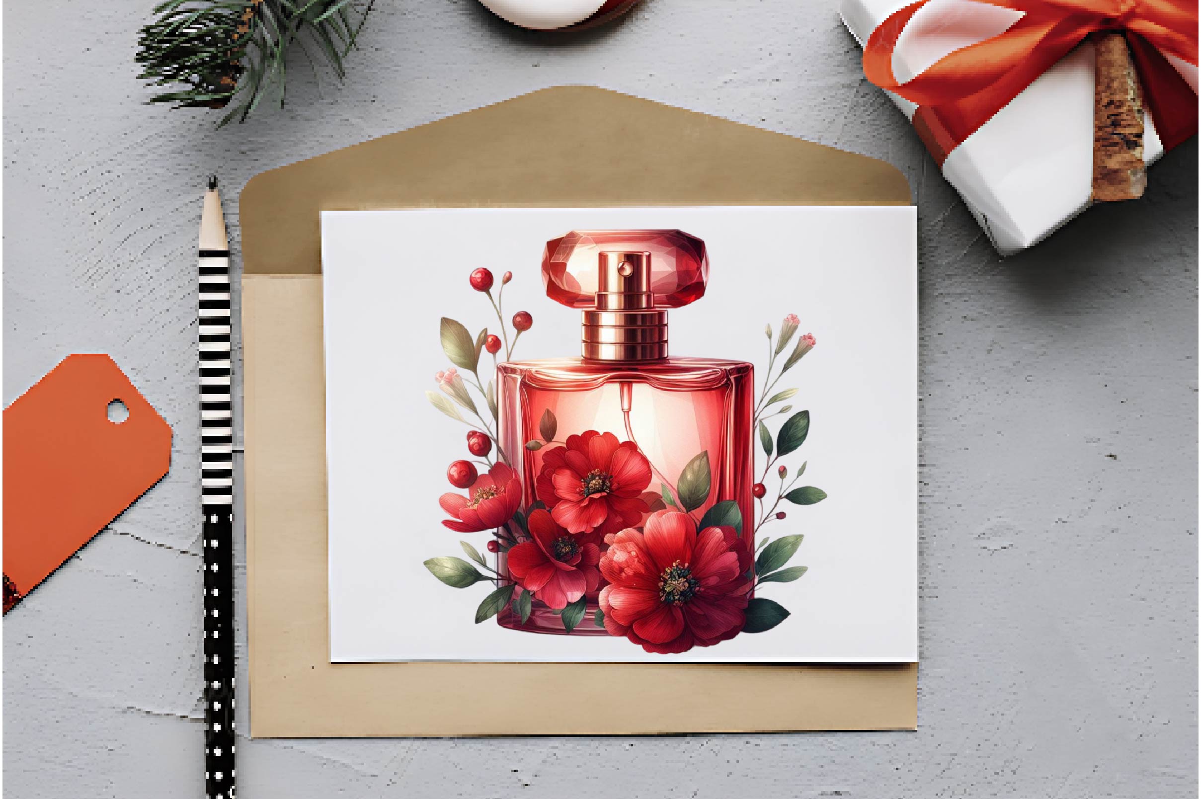 Floral Perfume Clipart Bundle - CraftNest - Digital Crafting and Art