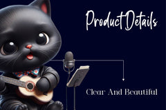 Funny Black Cat Musicians Clipart Bundle - CraftNest - Digital Crafting and Art