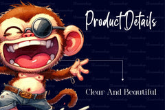 Quirky Monkey Clipart Bundle - CraftNest - Digital Crafting and Art